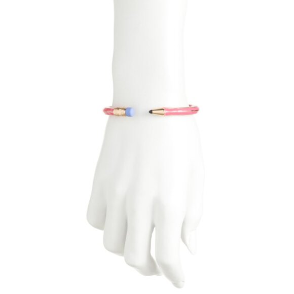 BETSEY JOHNSON Multi Pencil Hinged Bangle Bracelet - Picture 2 of 2